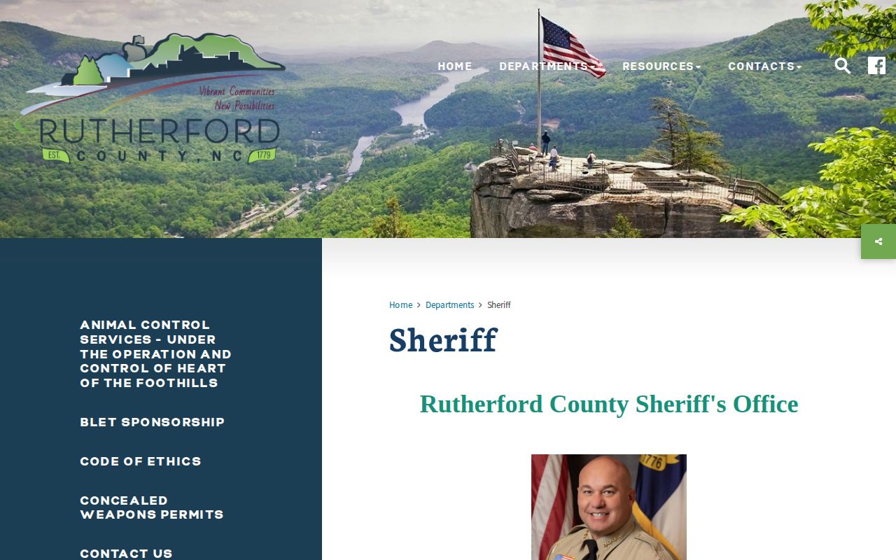 Rutherford County Sheriff's Office official information page